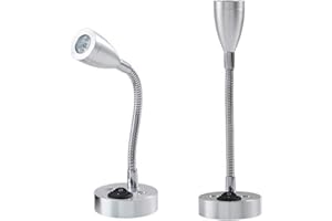 Soekodu 2 Pièces Lampes de Lecture Spot LED 12V Interrupteur réglable Lampe de Chevet Murale lumière intérieure Camping-Car 6000K Blanche pour Camping-Car Caravane Van Bateau