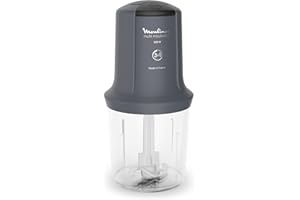 Moulinex Multi Moulinette, Tritatutto Elettrico 500W a 2 Velocità con Controllo Intuitivo per Sminuzzare, Tritare e Mescolare, 300g e 500ml Capacità, Accessori Lavabili in Lavastoviglie,AT711B