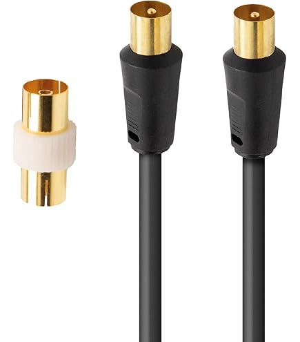 Hama 7205292 cavo coassiale 1,5 m Nero, Oro