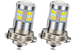 Ruiandsion P26S Lampadina per faro a LED per moto 6000K Bianco DC 10-30V Super Bright 2835 24SMD Chips Lampada per moto a LED (confezione da 2)