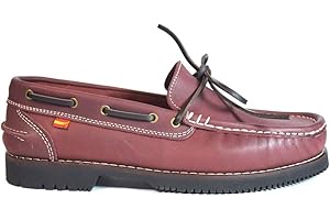 La Valenciana Zapatos para Hombre Fabricados en Piel Apache Olivenza Burdeos