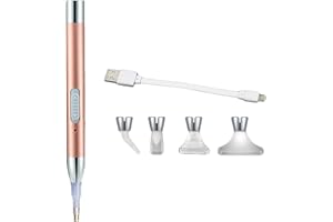 Benoon LED Diamond Painting Drill Pen, Diamond Painting Pen, USB Ricaricabile LED Lighting Point Drill Pen Diamanti Pittura Ricamo Strumenti Golden Set 1