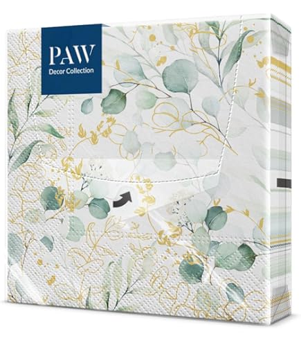 20 servetten bloemen, tuin & natuur roos in blauw als tafeldecoratie. Papieren servetten met motief. Ook voor decoupage en servettentechniek 33x33cm