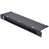 DIGITUS Cable Entry with Brush Strip and Cable Retainer - 1U - 19 inch | Cable gland (H x W): 30 x 400 mm &ndash; for network cabin
