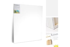 M MERCEO 2er-Set Künstler-Leinwand zum Bemalen 80x100cm groß. Die leere, weiße Leinwand aus 100% Baumwolle ist umlaufend gespannt auf FSC® Holz-Keilrahmen mit 17mm Stärke, 280g/m², 2-fach weiß grundiert