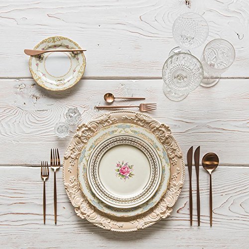 LEKOCH Bunte 4-teilig 18/10 Edelstahl Besteck Set (Rose Gold) - 4