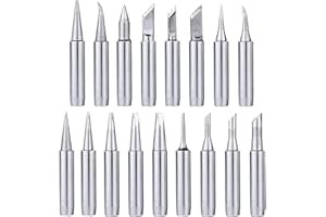 Mesee 17Pcs Soldering Tips Kit, 900M Lead-Free Solder Iron Tip Welding Replacement Accessories for Hakko, Radio Shack, TENMA, ATTEN, Quick, Aoyue, Yihua Solder Station
