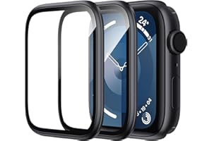 WSKEN Schutzfolie für Apple Watch Series 9/8/7 45mm Folie, [Titanium Alloy Frame] Displayschutz Schutzfolie Blasenfreie, 3D Volle Abdeckung, Anti-Staub, Anti-Kratzer, Anti-Fingerabdruck