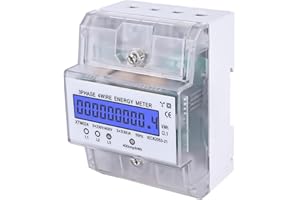 NIZIRIOO Digitaler Stromzähler - Stromzähler 3-Phasen 4-Draht Elektrizitätszähler, 3x230/400V 5(80) A Energiemessgerät Geeicht Stromzähler für DIN Hutschiene Zwischenzähler Strom Geeicht