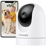 Cinnado Telecamera WiFi Interno - 2K(3MP) Videocamera Sorveglianza Interno Wi-Fi per Baby con Pan/Tilt, Rilevamento del movim