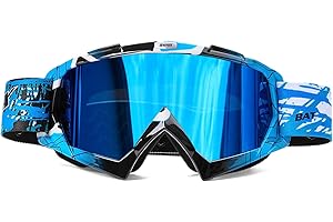 KINGBIKE Motocross Brille,Mtb Brille Dirt Bike ATV Crossbrille goggle,Sicherheit ATV Tactical Riding Motorradbrillen für MäNner Frauen Jugend Fit ÜBer Brille Uv400 Schutz Bruchsicher