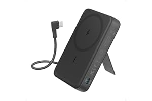Anker Zolo magnetische Powerbank, 10K kabelloses Ladegerät, 30W Max. Schnellladen, integriertes USB-C Kabel & Ständer, für iPhone 17/16/15 Serie, AirPods etc.