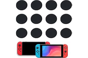 GUTERTOP 12 Stück Silikon Joystick Kappen für Nintendo Switch, Joystick Kappen für Switch, Ersatzteile für Nintendo Switch (Schwarz)