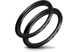 67mm-77mm & 77mm-82mm Step Up Ring [67mm Lens to 77mm Filter & 77mm Lens to 82mm Filter], FANZR Camera Lens Filter Step-Up Ring, Premium Aluminum (2 Pack)