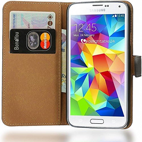 nica Premium Protective Case Bookstyle for SAMSUNG GALAXY S5 / S5 NEO Smartphone - Black