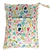 Damero 2 Stück/Set Windeltasche mit wiederverwendbarem Stoff Wasserdicht Wetbag Feuchttücher Organiser Beutel - 9