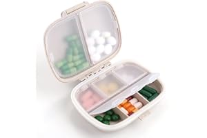 Sibba Organizer na tabletki, pojemnik, 1 szt. podróżny, uroczy, mały, codzienny, osobisty, przenośny, mini, 7-dniowy, tygodniowy, kompaktowy, estetyczny kieszonkowy, do torebki, podróżowania