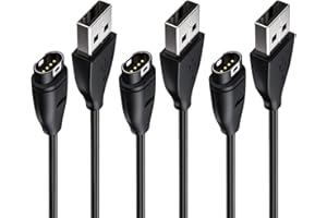 AUSTUO 3-pak kompatybilny kabel do ładowania z Garmin Fenix 7, 7S, 7X, 6, 6S, 6X Pro, 5, 5S, 5X Pro, Forerunner 935, 945, 45, 45S, 245, Approach S10, S40, S60 X10, Vivoactive 3 4, 120 cm