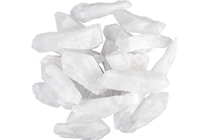 mookaitedecor Naturelle Cristal de Roche Minéraux Irrégulier Brut,Pierres Lithothérapie Guérison Collection,Lot de 5