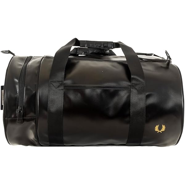 限定価格★Fred Perry Tonal Classic Barrel Bag Tonal Barrel Bag - Black / Gold | Men's Bags | Men's