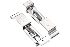 HICARER 2 Soportes con Resorte para Placa de Matrícula Clips de Matrícula de Remolque Soportes de Matrícula de Acero Inoxidable Abrazadera de Matrícula de Coche, 4,25 Pulgadas de Profundidad