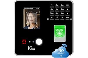 NGTeco Cloud Rilevazione Presenze Italiano TC1,timbracartellini con funzionalità di riconoscimento delle impronte digitali, riconoscimento facciale, RFID e PIN,con software di gestione remota