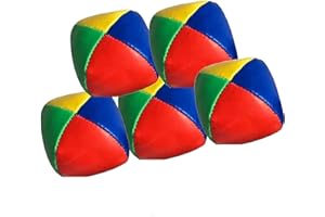 SovZovy 3 Palline da Giocoliere, Rivestimento Impermeable, Riempiento di Paline da Giocoleria for Beginners, Vibrant Colours to Improve Motor Skills (Pack of 5)
