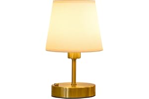 EppieBasic Rechargeable Table Lamp Cordless: Fast Charging & Long Lasting - 2700K Warm Light Vintage Small Gold Lamps for Women Housewife - Living Room Bedroom