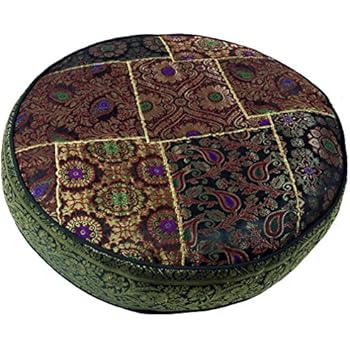Amazon.de: Orientalisches eckiges Patchwork Kissen 40 cm, Sitzkissen