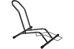 Brynlex 1 Pieza Soporte Bicicleta, Soporte Bici Suelo, Aparcamento Bicicleta, Soporte de Bicicleta Independiente, Soporte para Estacionamiento de Bicicletas para Rueda Delantera o Trasera(Negro)