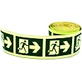Being Safe - Glow Night Tape - With Running Man Right Arrow -50mm X 5mtr