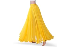 Baisdan Falda de Danza del Vientre Falta de Baile de Gasa Festival de Vestuario de Danza del Vientre Tribal Maxi Falda de círculo Completo