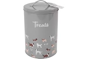 RSW Smart Choice - Contenitore per alimenti per cuccioli di latta per biscotti, con coperchio