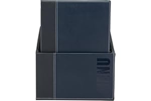 SECURIT Protège-menus Simili Cuir de la Gamme Tendance - A4 (x20) Plus Box, 1 Double Insert Inclus avec Chaque Menu (présente 4 Pages A4)