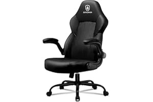 GTPLAYER Gaming Chair, Ergonomic Racing Computer Chair Height Adjustable Executive Chair 360° Swivel Office Desk Chair (Black)