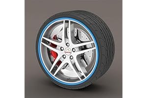 Rimblades Alloy Wheel Edge Ring Rim Protectors Tyres Tire Guard Rubber Moulding (Blue Rimblades)