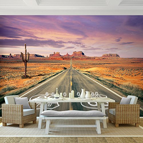 Fototapete Route 66 308 x 220 cm – Vliestapete – Wandtapete – Vlies Phototapete – Wand – Wandbilder XXL – !!! 100% MADE IN GERMANY !!! Runa Tapete 9046010a - 2