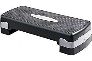 EIGFOH Step Para Fitness,Step Fitness Stepper de Entrenamiento con Altura Ajustable,Fitness Antideslizante de 68 cm para Gimnasio