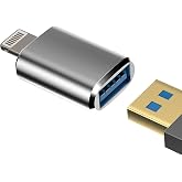 Lightning to USB OTG 3.0 Cable Adapter for iPhone 14 13 Pro Max Camera Connection Data Transfer Adapters for iPad Ports Keyboard Connector Socket for Apple MFI Certified Digital Camera Plug