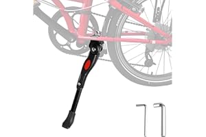 Shyllin Cavalletto Bici, Rastrelliera Biciclette, universale, Piedino in Gomma Antiscivolo, Cavalletto per Bici in Alluminio Regolabile per 20"-26" Bici, BMX, MTB