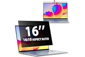 LUSA DESIGN Privacy Screen for Laptop, Removable Privacy Film, Anti Blue Light Anti-Glare Privacy Screen Protector for Lenovo Hp Dell Acer Asus Thinkpad Envy Xps (16 Inch 16:10)
