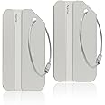Aluminum Luggage Tag for Luggage Baggage Travel Identifier by Ovener (Silver 2 Pcs)