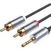 VegGieg 3.5mm Aux To 2 RCA Hi-Fi Audio Cable 3 Meters