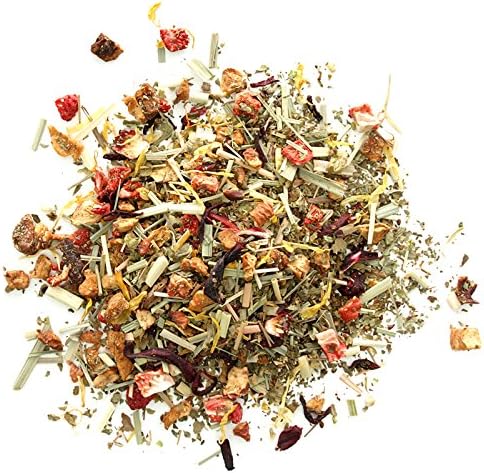 Monsuri - Strawberry &amp; Basil Organic Flavoured Fruit Infusion Tea | 100g Pouch (40 servings) of Loose Leaf Tea | An Aromatic Gentle Tea with a Creative Twist.
