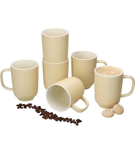 MamboCat Frühstücksteller 6x Reactve Glaze Dark Cement Kuchenteller 6 Personen Grau