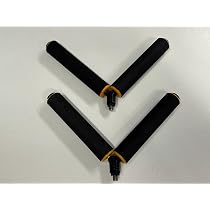 2 x V-Style Fishing Rod Rollers, Black and Yellow, Set of 2, Adjustable Pole Support (Choose 3