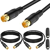 Xiatiaosann S Video Kabel SVHS Mini DIN Stecker 4 polig S-Videokabel Adapter für Super-Video-TV, Camcorder, VHS Videorecorder