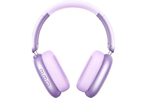 Wentronic Y01 Wireless Over Ear Headphones, Noise Canceling Bluetooth 5.3 Headphones with Microphones,Hi-Res Audio,48H Playtime,Foldable,Breathable Soft Earpads for iOS/Android/Samsung/PC-Purple
