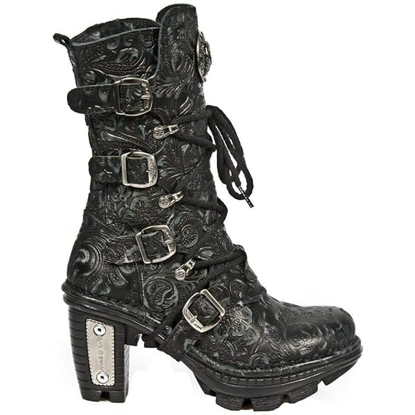 New Rock NEOTR005-S25 Vintage Floral Black Gothic Rock Punk Ladies