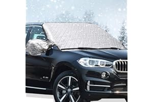 Big Ant Frontscheibenabdeckung Winter Auto Scheibenabdeckung Windschutzscheibe Abdeckung Faltbare Auto Abdeckung für Windschutzscheibe gegen Schnee EIS Frost Staub für SUV, LKW Jeep (158 X 108cm)